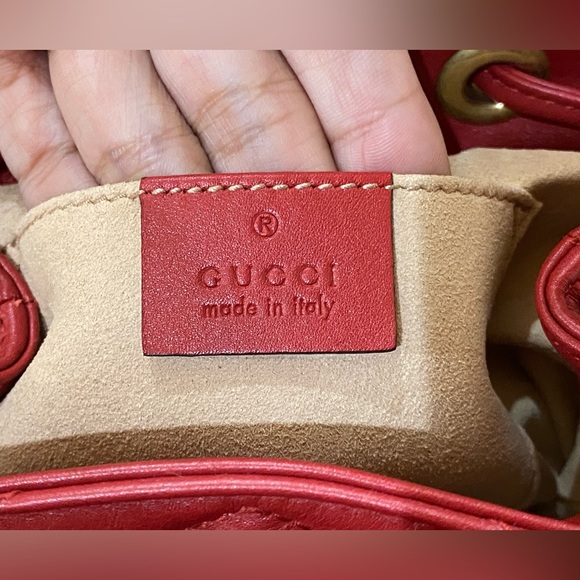 Like New Authentic Gucci Marmont Mini Backpack Red - Picture 6 of 16